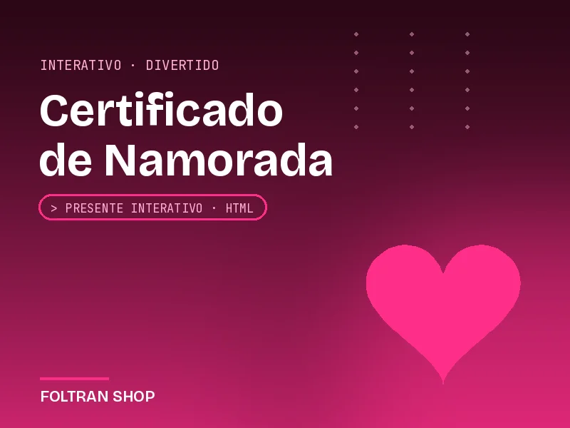 Certificado de Namorada (interativo)