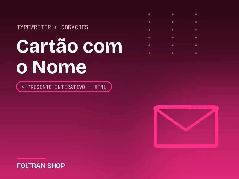 Cartão Personalizado com o Nome