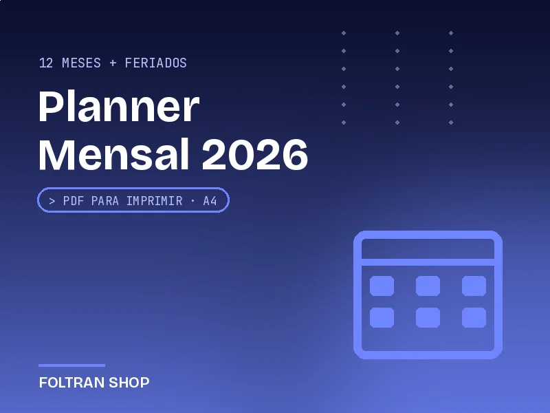 Planner Mensal 2026